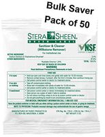 Stera-Sheen Sanitizer, 50 x 2 oz Packets, Green Label Food Grade Cleaner & MilkStone Remover, Non-Corrosive Cleaner, Clean Soft Serve & Gelato (50)