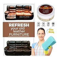 Efaster 260g Multifunctional Leather Refurbishing Cleaner Cleaning Cream Repair Tool Cream Leather Clean Bag Refurbishing Cleaner Cleaning Cream for Car Sofa Keyboard,3 Years Validity Period (Brown)