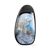 IT'S A SKIN Decal Vinyl Wrap for Aspire Cobble AIO Pod System Vape Sticker Sleeve Cover/Blue Gold Grey Marble Pattern Clouds