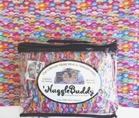 'NUGGLEBUDDY NEW! Microwavable Moist Heat & Aromatherapy Organic Rice Pack Cold Pack. Beautiful Rainbow Fabric. UNSCENTED. Great Gift Idea!