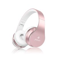 SLUB Bluetooth 5.0 Headphones Over Ear Wireless/Wired/TF Built in Mic 28H Play Time Hi-Fi Deep Bass HD Stereo Sports Active Noise Cancelling Foldable Headset Touch-Control for Cell Phone/PC