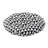 Meidexian888 Linen Seat Cushion,Black and White Cushion Round Cotton Upholstery Soft Padded Cushion Pad Seat Cushion for Office Home Or Car (Multicolor, C)