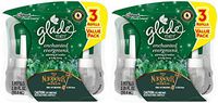 Glade Plugins Scented Oil Refills - Holiday Collection 2018 - Enchanted Evergreens - 3 Count Oil Refills Per Package - Pack of 2 Packages