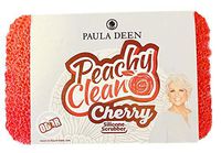 Paula Deen Peachy Clean Sponge! Peach Scented Kitchen and Dish Scrubber! Long Lasting and Antimicrobial Odor Protection Silicone Sponge! Choose Your Silicone Scrubber! (Cherry)