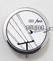 BlackKey Be Free Birds 3-Compartment Decorative Pocket Gift Box Case Organizer for Pill, Color 1 -1121