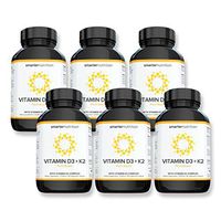 Plant-Based Vitamin D3 Immune Support with Vegan K2 Complex in a Vegetarian Softgel - Includes 5,000 IU of Vitamin D for Immunity Boost, Complete Bone Health & Arterial Protection (180 Servings)