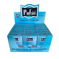 Pufai Reusable Slim Cigarette Filters Compatible 5 mm 6 mm 525 Piece 21 Turquoise Boxes