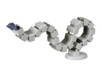 Ergohubs Vertebrae Cable Management Spine Kit Height Adjustable Desk Quad Entry Wire Organizer Long Modular Tray (4 Feet - Silver-(WM1200))