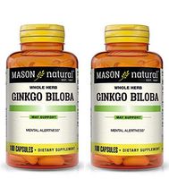 Mason Vitamins Ginkgo Biloba 500 mg 180 Gelatin Capsules per Bottle, Pack of 2 Bottles Total 360 Capsules