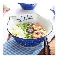 AXZHYX Bowl Ceramic Bowls Cute Bowls Cartoon Rice Bowls Personality Fruit Bowls Salad Bowls Household Children's Bowls Commercial Tableware Hotel Tableware Home Noodles Boiled Fish Soup Bowl