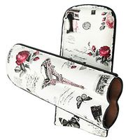 Portable Cigar Case, Travel Fiber Leather Breathable Cigar Box Can Accommodate (2-3 Cigars)