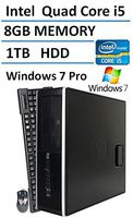 2016 HP 8300 Elite Small Form Factor Desktop Computer (Intel Quad Core i5 up to 3.6GHz Processor), 8GB DDR3 RAM, 1TB HDD, USB 3.0, DVDRW, Windows 10 Professional (Renewed) (1TB