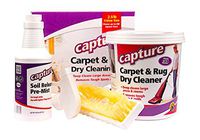 Capture Carpet Dry Cleaning Kit 250 - Deodorize Smell Allergens Stains Moisture from Rug Furniture Clothes and Fabric, Pet Stain Odor Smoke and Allergies Too