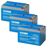 ZapWorld Zappy 3 Pro Flex 12V 12Ah (3X 6-DZM-12) Scooter Replacement Battery Set by UPSBatteryCenter