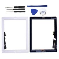 eTekGo Touch Screen Digitizer Replacement for iPad 3 Black/White Including Tool Kits (White)