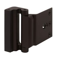 Defender Security Bronze U 11126 Door Reinforcement Lock - Add Extra, High Security to Your Home and Prevent Unauthorized Entry - 3" Stop, Aluminum Construction Anodized Finish