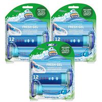 Scrubbing Bubbles Fresh Gel Toilet Bowl Cleaning Stamps, Gel Cleaner, Helps Prevent Limescale and Toilet Rings, Rainshower Scent, 12 Stamps- Pack of 3 (36 Total Stamps)