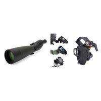 Celestron 52335 TrailSeeker 100 - Straight Spotting Scope (Black) with NexYZ 3-Axis Universal Smartphone Adapter