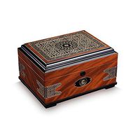 Humidors Luxurious Handmade Cigar Sure Seal Desktop Retro Cigars Box Two-Zone Storage Natural Cedar Wood Noble Decor Hygrometer Humidifier Gift (Color : A)