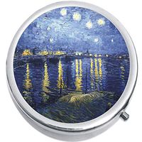 Van Gogh Painting Art Medicine Vitamin Pill Box