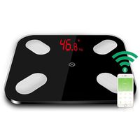 Bluetooth Body Fat Analyzer Digital Weight Scale,Black