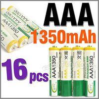 16 pcs AAA Size 3A LR03 R03 1350mAh 1.2V Ni-MH Rechargeable Battery Cell/RC BTY