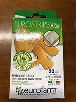 Eurostrips Aloe Adhesive Bandages Assorted Sizes (4pcs per Size) with Aloe Vera Central Pad, Breathable and Hypoallergenic, Ideal for Sensitive Skin – 20 Pieces