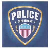 Cocktail Napkins - 150-Pack Luncheon Napkins, Disposable Paper Napkins Police Party Supplies for Kids Birthdays, 2-Ply, Unfolded 13 x 13 Inches, Folded 6.5 x 6.5 Inches