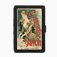Perfection In Style Black Color Metal Cigarette Case D-072 Cosmydor Savon Se Vend Partout