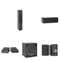 Elac Debut 2.0 6 1/2" 5.1.2 Dolby Atmos Home Theater Speaker System (Tower Fronts)