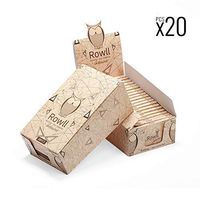 Rowll Unbleached Rolling Papers King Size with Patented Grinder and Filter Tips and Rolling Tray and Funnel (20 Packs)
