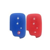 Red and Navy Blue Key Fob Case Cover Jacket Keyless Remote Smart Key Fob Skin Clicker Case Skin Cover for Lexus GS430 GS300 IS350 IS250