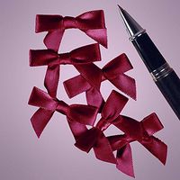 Mini Wine/Burgundy Satin Bows - 1 3/8in. Wide (50)