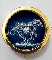 BlackKey Animal Horse 3-Compartment Decorative Pocket Gift Box Case Organizer for Pill, Color 2 -1830