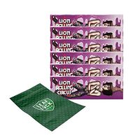 Lion Rolling Circus 1 1/4 Rolling Papers - Grape Flavored “Electric Grape” 6 Packs with Leaf Lock Gear Smell Proof Pouch