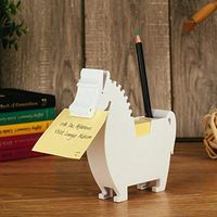 Horse Memo Dispenser and Pen Holder Note pad Clip for Note pad Gifts for co-Workers,2 Packs memo (Horse, White)
