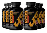 Metabolism Pills - Coconut Oil Extra Virgin - Weight Loss Supplement - 6 Bottles 360 Softgels