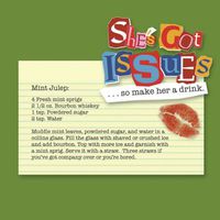 Set of 2,Cocktail Size Paper Napkin,Mint Julep