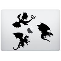 Sticker decal with movie dragons silhouette design, Computer Sticker, Laptop Sticker, Macbook Sticker, Ipad Sticker, Computer Decal, Laptop Decal, Ipad Decal. Cool Accessories for Laptop, Computer.