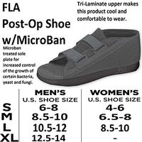 FLA Orthopedics C3 Post OP Shoe W/Microban Women's LG Black Retail