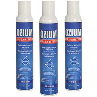 Ozium 805539 Sanitizer Reduces Airborne Bacteria Eliminates Smoke & Malodors 8oz Spray Air Freshener, Original, 3 Pack