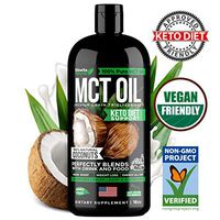 MCT Oil Keto Supplement - 100% C8 & C10 from Non-GMO Coconut - Best for Keto Shake, Coffee, Smoothies & Dressing - Keto Oil for Paleo & Keto Diet Support, Weight Loss, Brain & Energy Boost