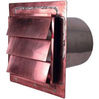 4" Copper Stucco Mount Low Profile Louvered Dryer / Exhaust Vent