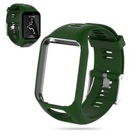 Perfuw Compatible with Tom Tom Watch Straps Soft Silicone Watch Bands Replacement Wristband Bracelet for Tomtom Runner 2/Runner 3/Spark 3/Adventurer/Golfer 2 Sports GPS Running Smartwatch