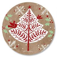 Woods in Winter Seals- Christmas Envelope Sticker Seals, Set of 72