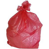 PlasticMill 50-60 Gallon Garbage Bags: Red, 1.2 Mil, 38x58, 100 Bags.