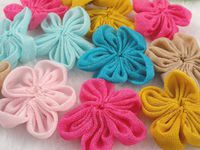 30pcs Organza Five Flower Flowers Wedding Decoration Appliques