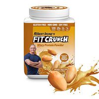 FITCRUNCH Whey Protein Powder, Designed by Robert Irvine, 120 Calories and 25g of Protein, Gluten Free, Soy Free, and Non-GMO (Peanut Butter, 18 Servings)