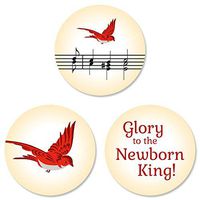 Music Carol Christmas Envelope Seals -Set of 72