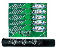 Herb Airtight Tube Pocket Protector with Juicy Jay's Absinth 1.25 Flavored Hemp Rolling Papers 5 Count DC Crafts Nation- Ganesha